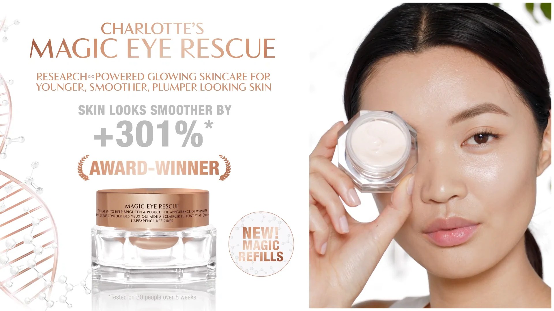 Refillable Magic Eye Rescue Cream with Retinol Charlotte Tilbury Sephora